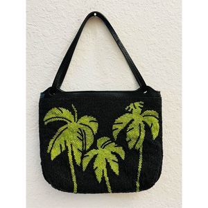 Vintage beaded Tommy Bahama palm trees small purse handbag